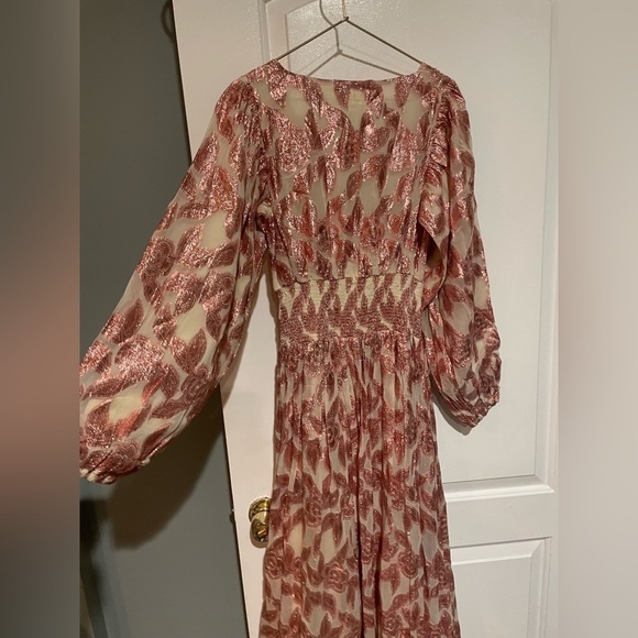 NWT Free People x Jen’s Pirate Booty Rising Star Lapis Pink Maxi Dress✨ Size XS - Picture 6 of 12